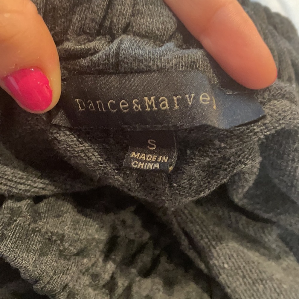 Dance & Marvel Charcoal Zebra Jogger Sweatpants - Picture 10 of 10